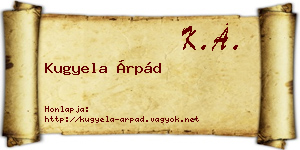 Kugyela Árpád névjegykártya